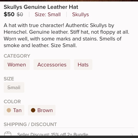 Vintage leather hat - Picture 7 of 7